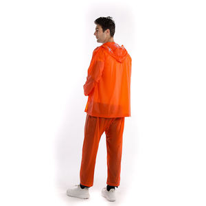High Quality Rain Suit for Customized Logo Orange <b>PVC</b> Raincoat Lightweight and Windproof with Rain Tracksuit For Man - Product Image 5