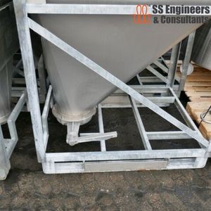 Contenedor Cónico Industrial IBC de 760L |   Tanque de Manipulación de Materiales a Granel de Acero Inoxidable V2A 9794 - Product Image 5