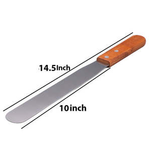 Palette Knife 10 Inch Steel Blade Wooden Handle Cake Icing Spatula Baking Decorating Tool Durable Reusable - Product Image 3