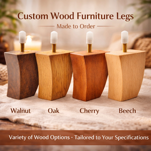 Pieds de canapé contemporains en bois avec finition lisse pour le support de meubles rembourrés modernes - Product Image 4