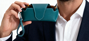 Handmade Genuine Leather <b>Glasses</b> Protector Slim Cowhide Pouch Luxury Vintage <b>Reading</b> Eyewear <b>Case</b> Cover Bag LGC-00 - Product Image 1
