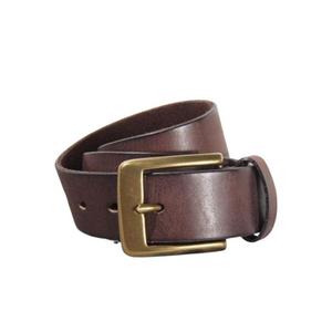 Ceintures en cuir véritable de couleur noire avec bordure marron, designs personnalisables, boucle en acier inoxydable de forme rectangulaire, fabrication artisanale - Product Image 3