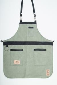 Tablier de barista professionnel en toile avec logo personnalisé, sangle en cuir réglable, uniforme pour employé de café, serveur de comptoir de café, fonctionnel - Product Image 1