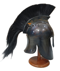 Casque de Troie grec médiéval en acier doux, armure de guerrier spartiate entièrement portable, costume de foire Renaissance, vente en gros - Product Image 4