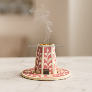 Luxury Floral Bone Inlay <b>Bakhoor</b> Burner Handmade <b>Oud</b> Incense Holder for Home Fragrance Ramadan Eid Gift Item - Product Image 6