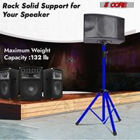 Support de Moniteur de Studio DJ Réglable Robuste en Acier Inoxydable HD BLU BAG 72 Pouces, Accessoires pour Haut-parleurs, Trépied, Sol, Modèle Bleu D0100HXJPET
