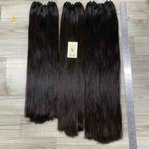 Mèches de cheveux humains vietnamiens bruts non traités à double étirage, cheveux Remy à cuticules alignées, extensions de trame droites - Product Image 4