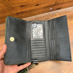 2025 plume concepteur de luxe porte-monnaie Long portefeuille pour femmes en cuir véritable repoussé Vintage dames à la mode porte-carte - Product Image 5