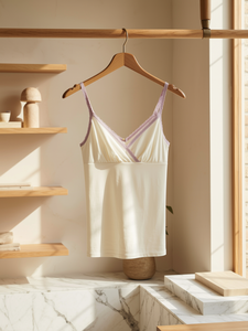 Camisola de Maternidad y Lactancia Bmama Morada, Top de Tirantes Ajustables para Dormir Durante el Embarazo, Venta al Por Mayor - Product Image 1