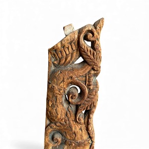 Corbeille murale en bois vintage indien, sculptée à la main, décoration architecturale, style rustique antique, intérieur de maison, assortiment, 1 conteneur - Product Image 6