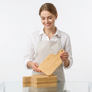 Custom Eco-Friendly Double-<b>Sided</b> Smooth Bamboo Rectangle Cutting Board <b>Wood</b> Handle Dishwasher Safe Kitchen Chopping <b>Blocks</b> - Product Image 1