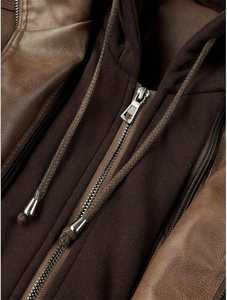 เสื้อแจ็คเก็ตหนังพรีเมียมสำหรับผู้ชาย ฤดูใบไม้ร่วง สวมใส่สบาย กันน้ำ กันลม ทรงปกติ ดีไซน์ด้านหน้าสวยงาม - Product Image 3