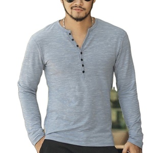 เสื้อยืดแขนยาวสำหรับผู้ชายผ้าคอตตอน100% สินค้าขายส่ง - Product Image 6