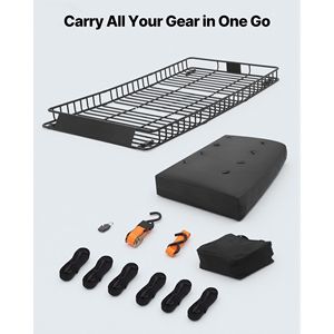Cesta de Carga para Techo de Alta Resistencia 90 x 50 x 6 Pulgadas, Bolsa Impermeable para Techo con Correas de Trinquete, Portaequipajes de Techo para Coche de 250 Libras - Product Image 6