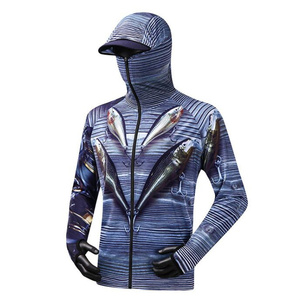 Maillot de pêche personnalisé à manches longues UPF 50, séchage rapide, effet délavé, pour activités sportives de plein air - Product Image 1