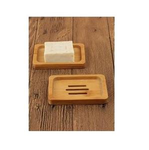 Porte-savon rectangulaire en bois naturel, auto-drainant, antidérapant, accessoire de comptoir de salle de bain - Product Image 4