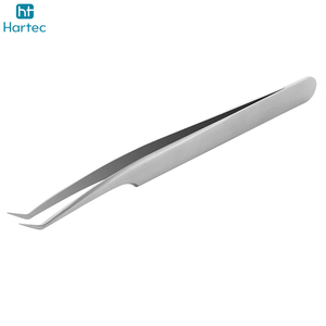 Top Trendy Eyelash Tweezers for Extensions Eyelashes Curved Pointed Fiber Tips Best Quality Product Eyelash Extension Tweezers - Product Image 4