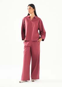 Camisas de Cuello Completo con Botones para Mujer, Ropa de Moda, Color Liso, Cierre de Botones, Diseño con Puños, Blusa, Camisa de Mujer - Product Image 2