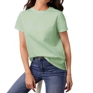 Premium Casual Women's T-Shirt Wholesale High Quality Stretch Polyester Short Sleeve Crew Neck OEM Factory - Product Image 5