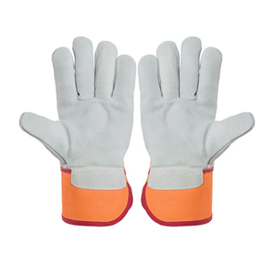 Leather Single Palm <b>Gloves</b> Cowhide Finish Durable Anti-slip Fireproof Anti-Heat Customized Single Palm <b>Gloves</b> from Pakistan - Product Image 3
