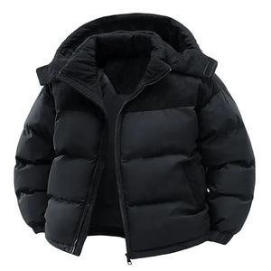Veste matelassée pour homme de haute qualité, personnalisable avec logo, décontractée, à manches longues, manteau d'hiver avec col montant et capuche, imperméable pour homme - Product Image 1