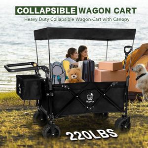 Carrello Pieghevole Resistente per Tutti i Terreni con Tettuccio Rimovibile e Ruote per Stoccaggio Portatile - Product Image 2