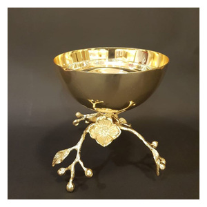 Premium Polished Aluminum Fruit Bowl Modern Artistic Design for Interior Styling Center Table Serving Bowls - Product Image 3