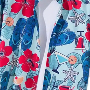 Mens Button Down Floral Shirt Contemporary Tropical Flower Print Smart Casual Shirt OEM Manufacturer Supplier - Product Image 5