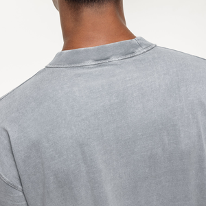 Camiseta de Hombre Nueva, Estilo Casual y Urbano, Lavado Ácido, Color Sólido, Secado Rápido, Tela de Algodón Transpirable - Product Image 5