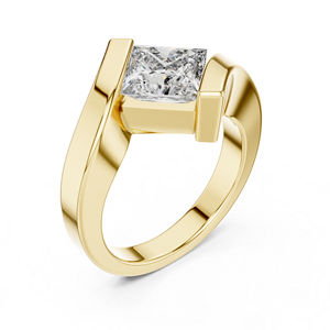Anillo de Oro Rosa de 14K con Diamante Cultivado en Laboratorio, Estilo Princesa, para Uso Diario, para Mujer |   Diamante Cultivado Nuevo - Product Image 6