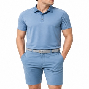 Uniforme de Golf de Lujo para Hombre, Ropa Deportiva de Golf de Primera Calidad en Color Sólido Personalizado, Conjunto de Ropa de Golf Atlética para Hombre, Atuendo de Polo de Golf Moderno - Product Image 1