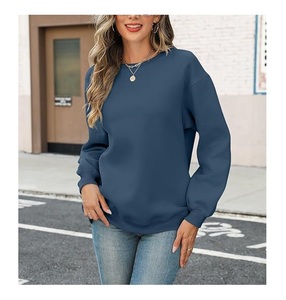 Nouvelle collection – Sweat-shirt décontracté et confortable pour femme, tricoté, à manches longues, col et épaules tombantes, couleur unie, service OEM – Bangladesh - Product Image 2