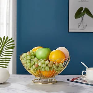 Modern Heavy Duty Metal <b>Wire</b> <b>Basket</b> for Fresh Fruits and Vegetables Handmade <b>Wire</b> Kitchen <b>Basket</b> - Product Image 2