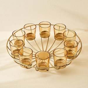 Decoraciones de Iluminación para Diwali 2026, Portavelas de Metal con Forma de Loto, Hecho a Mano, Duradero, para 10 Velas de Té - Product Image 2