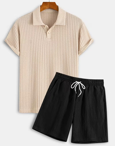 Polo de golf extensible personnalisé pour homme, mélange polyester/coton, respirant, manches courtes, décontracté, tenue de travail, uniforme d'équipe, hauts unis en gros - Product Image 1
