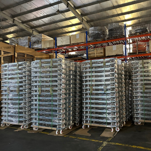 Galvanized Double Bread Crate <b>Dolly</b> Bakery Food Transport <b>Dolly</b> Steel Crate Cart Vietnam Manufacturer ISO Sedex OEM in Vietnam - Product Image 4