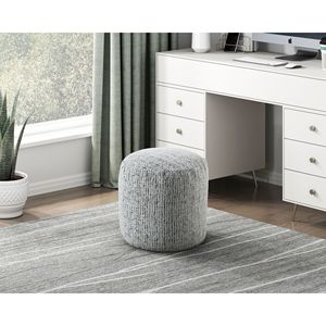 Pouf Ottomano Moderno Antiscivolo in Tessuto Ciniglia, Cilindrico, 1 Pezzo, Sedia a Sacco, Pouf per Seduta, Design Contemporaneo di Alta Classe - Product Image 5