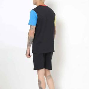 Ensemble T-shirt à manches courtes en coton tricoté respirant et short de sport pour homme – Collection été décontractée - Product Image 3