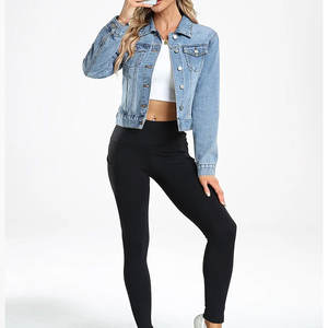 Veste en jean pour femme, tendance 2025, matière premium, logo personnalisé imprimé, prix bas - Product Image 3