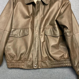 Chaqueta Bomber de Diseño Premium para Hombre, Cuero Marrón, OEM/ODM, Personalizable, Corte Moderno, Estilo Vintage para Motociclistas - Product Image 3