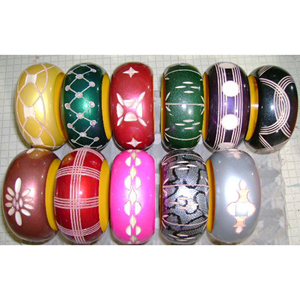 AYAANS CREATIONS Women's Chunky Wide Multi Color Acrylic Bangles Floral & Geometric Design Gift - Product Image 6