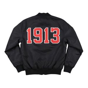 Giacca Bomber Nera Delta Sigma Theta per Donne, Vestibilità Comoda, Tessuto Premium, Abbigliamento Casual per Confraternite Greche - Product Image 5