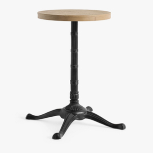 Cast <b>Iron</b> Round Wooden Top Dining <b>Table</b>, Black Metal Base Metal Dining <b>Table</b> For Home & Restaurant Use Dining <b>Table</b> 4 Seater - Product Image 4