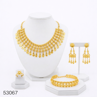 Ensemble collier et boucles d'oreilles pendantes élégants en zircon plaqué or, motif feuille tendance pour femme, avec chaîne corde de 16 pouces 53071