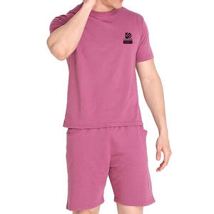 Conjunto Deportivo de Camiseta y Pantalones Cortos de Lona Transpirable para Hombre, Logotipo Frontal Personalizable, Alta Calidad, Venta al Por Mayor - Product Image 1