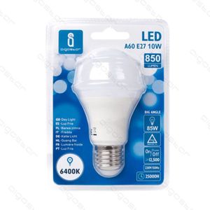 Lampadina LED A60 E27 10W 6400K Luce Diurna 850 Lumen Ampio Angolo 25000H Durata - Product Image 1
