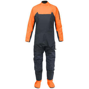 Men's Orange <b>Black</b> Waterproof <b>Work</b> Coverall Full Body Protection Uniform Long Sleeve With Boots - Product Image 1