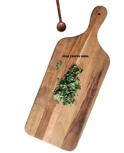 Wooden Chopping Plate Big Size Kitchen Bamboo Cutting Board Wooden Chopping Board Plate With Juice Grooves At Best Price