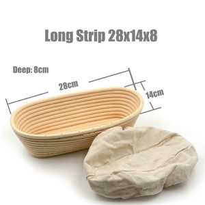 Handmade Baguette Rattan Banneton <b>Bread</b> Proofing <b>Basket</b> Natural Dough Rising <b>Basket</b> French <b>Bread</b> Baking Artisan Sourdough Tools - Product Image 3