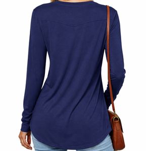 Camiseta de Manga Larga con Cuello en V, Estilo Vintage, Casual, Holgada, de Secado Rápido y Transpirable para Mujer, para Uso Diario - Product Image 3